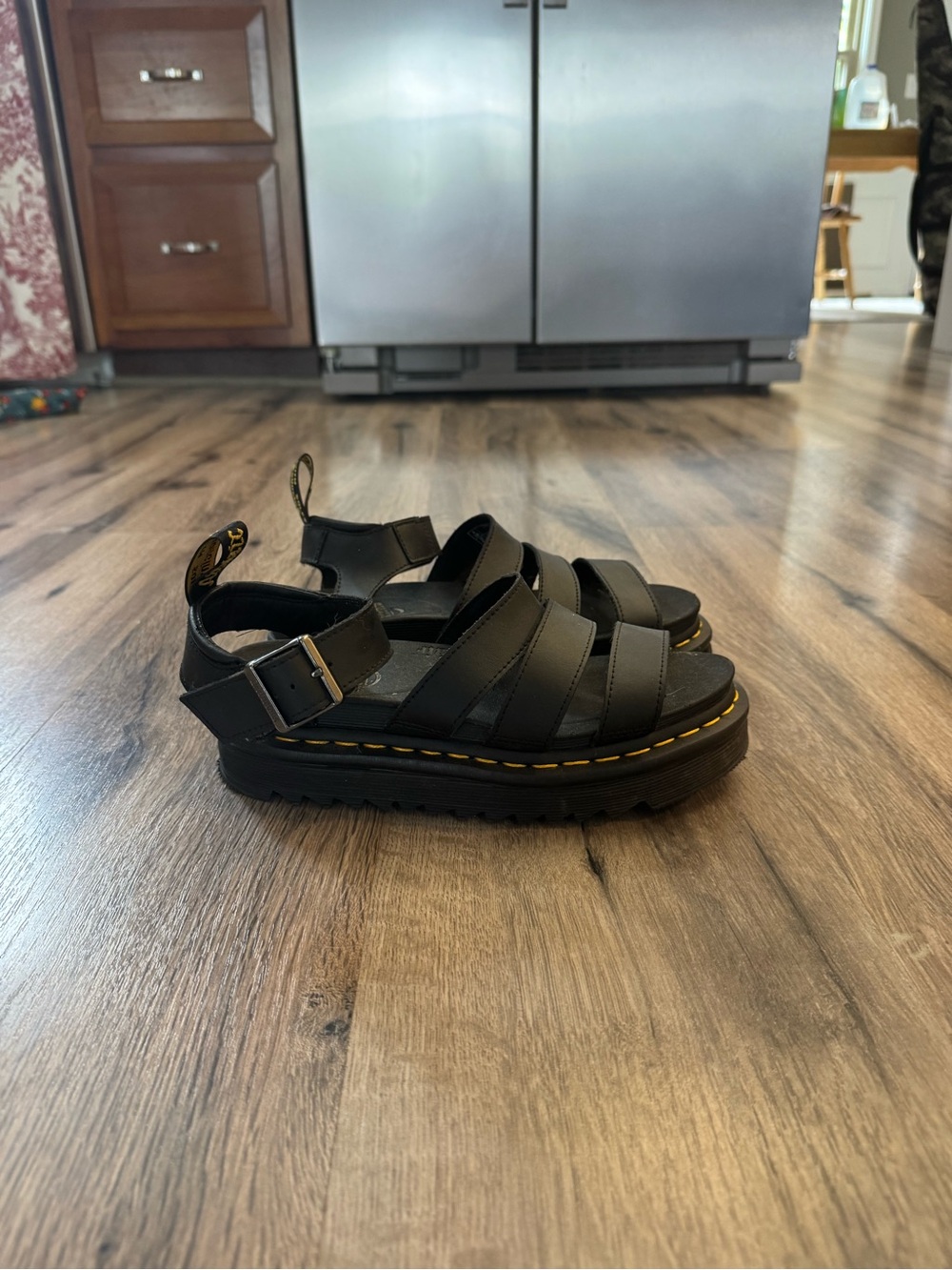 Dr. Martens Black Strappy Platform Sandals